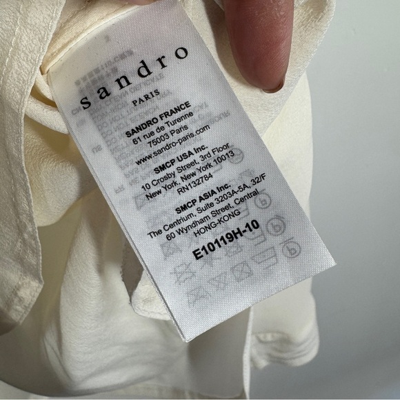 🤍 Sandro Parks Sheer Cream Top - Picture 8 of 15
